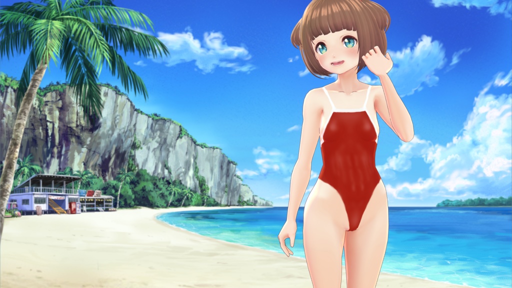 【VRoid】ハイレグスクール水着