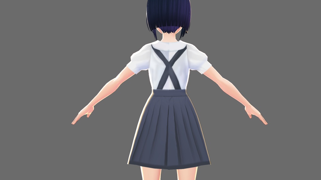 【VRoid向け】吊りスカート制服