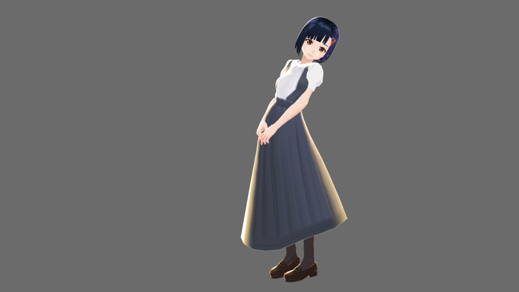 【VRoid向け】吊りスカート制服