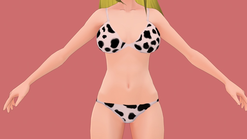 【VRoid向け】牛柄ビキニテクスチャ