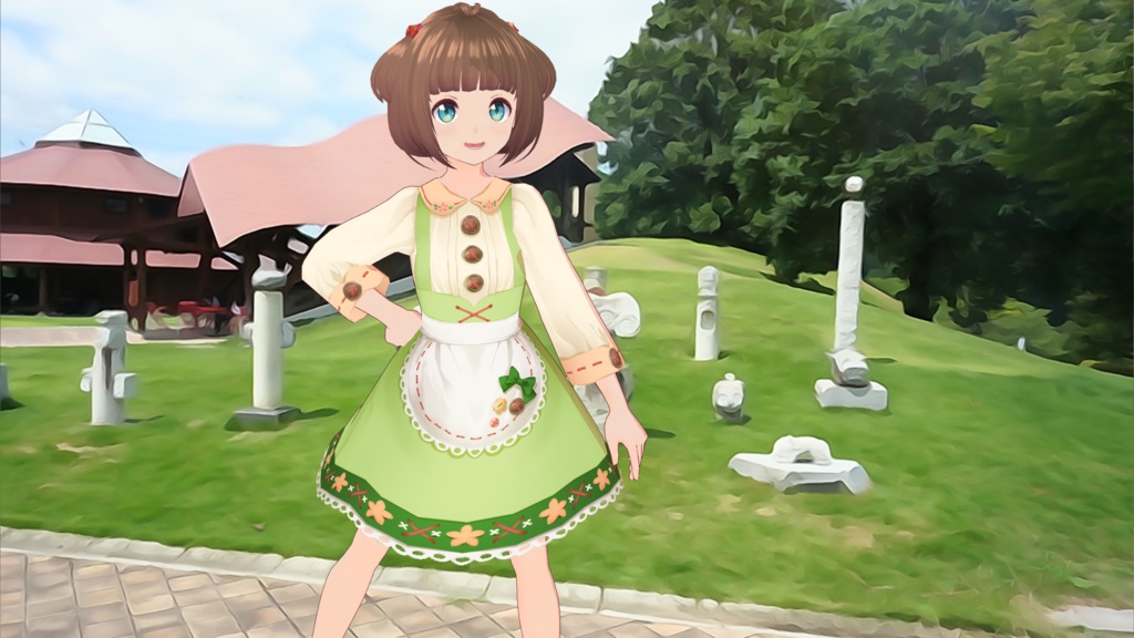 アニメ風肌テクスチャ(顔3種類+体テクスチャ)