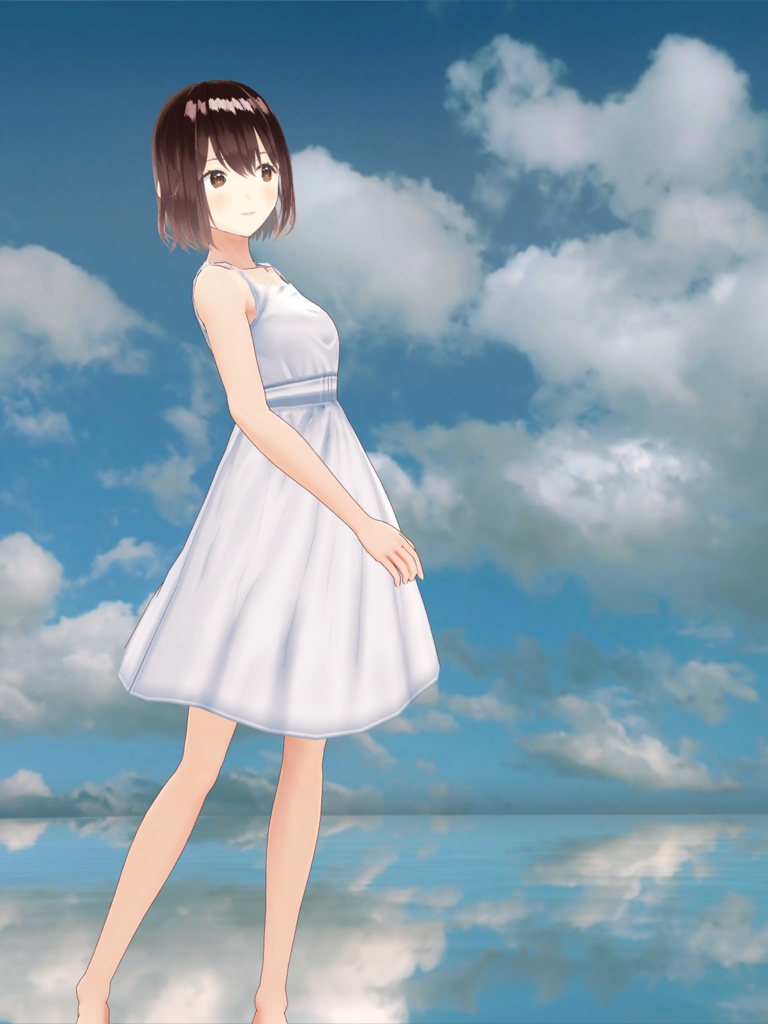 【シンプル】白ワンピース【無地】