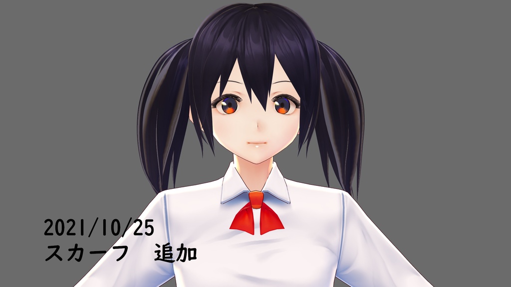 【VRoid】リボン&ネクタイ色変え&柄&ブローチセット【アクセサリー】