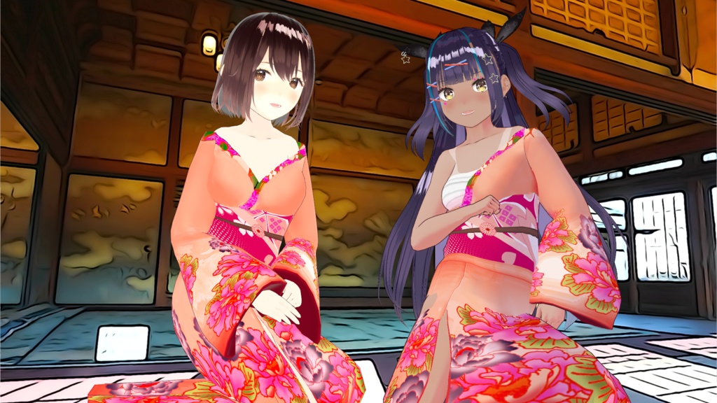 【VRoid】セクシー着物セット【衣装】