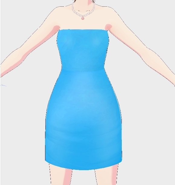 【VRoid向け衣装】ボディコンドレス 全8種