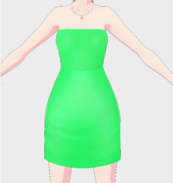 【VRoid向け衣装】ボディコンドレス 全8種