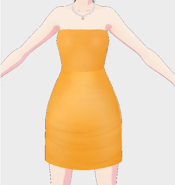 【VRoid向け衣装】ボディコンドレス 全8種