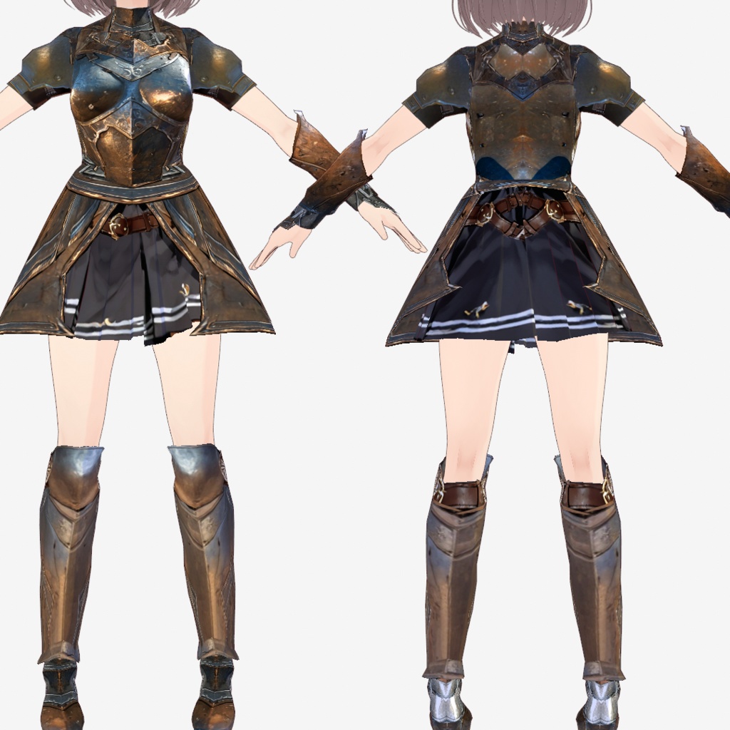 【VRoidテクスチャ】女性用アーマーセット【鎧・甲冑】