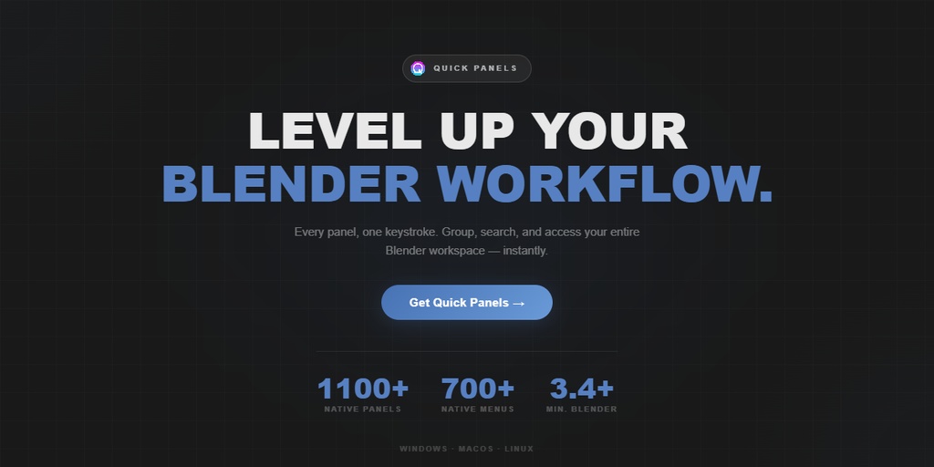 Quick Panels — Blenderパネルへの高速アクセス
