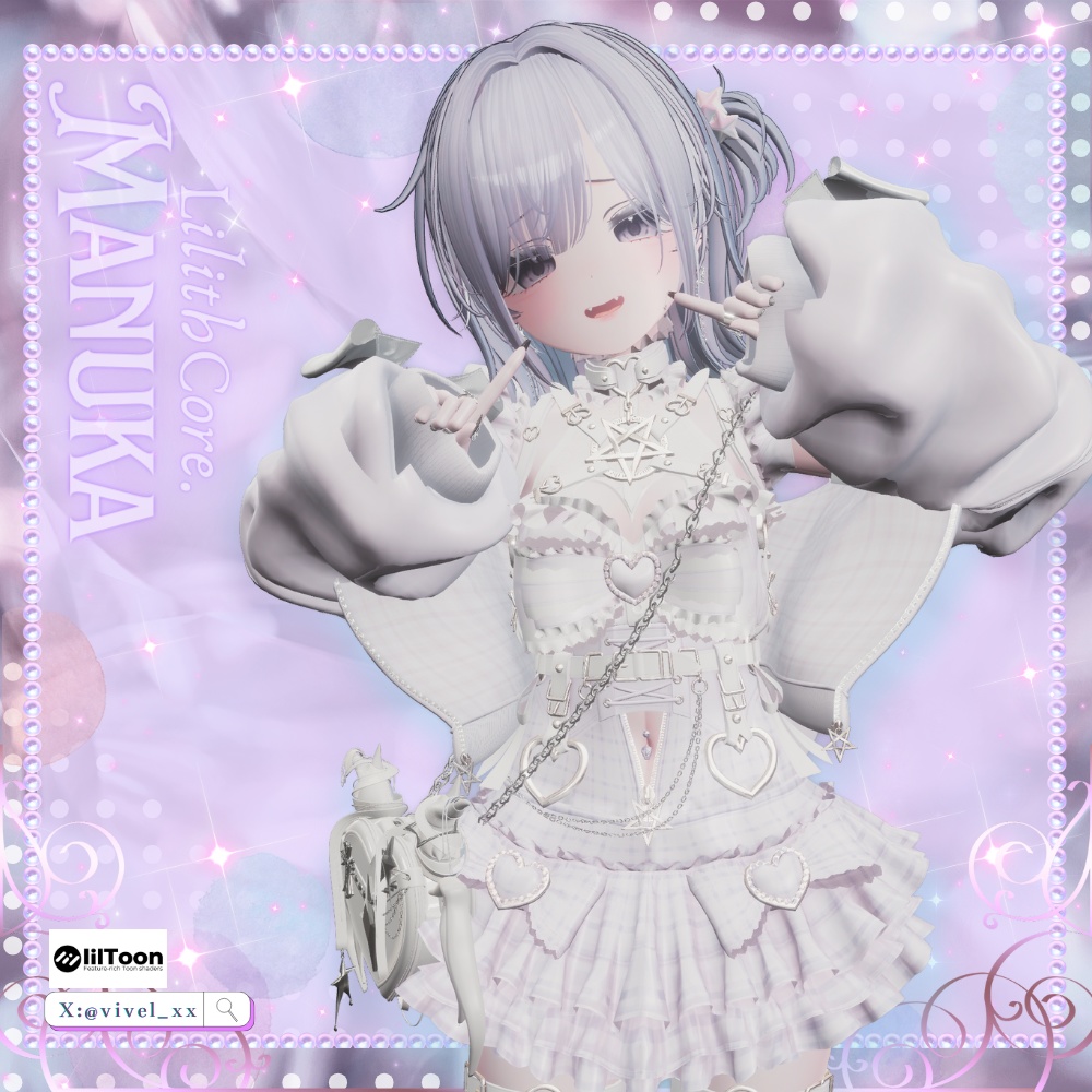 【3アバター対応】 リリス・コア(Lilith Core)【VRChat向け/ショルダーバッグ/3Dモデル】