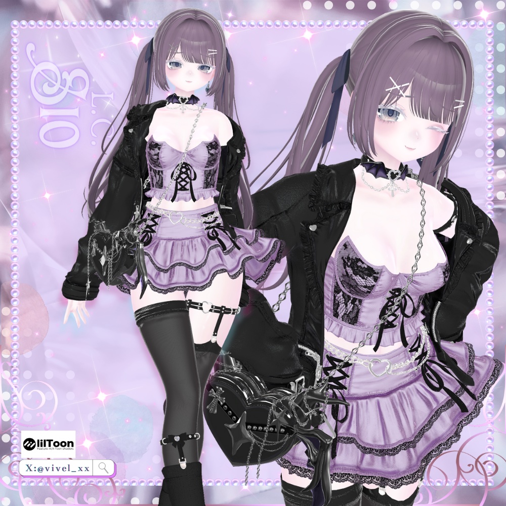 【3アバター対応】 リリス・コア(Lilith Core)【VRChat向け/ショルダーバッグ/3Dモデル】