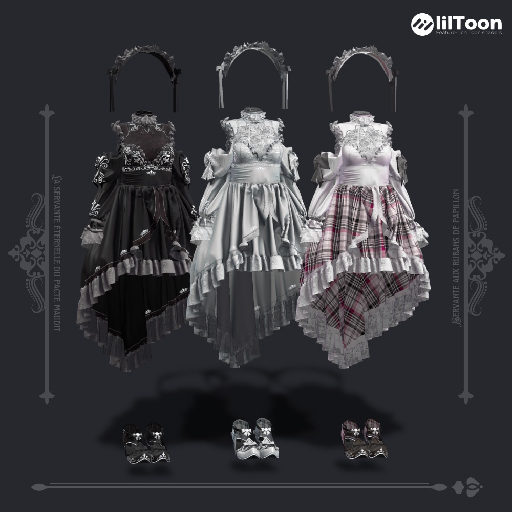 【Shinano⚜️しなの専用】Blanche⚜️ブランシュ【VRChat向け/衣装/3Dモデル】