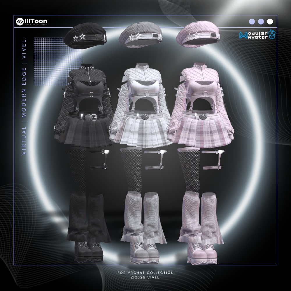 【5アバター対応】StarBeat☆スタービート【VRChat 向け/衣装/3Dモデル】