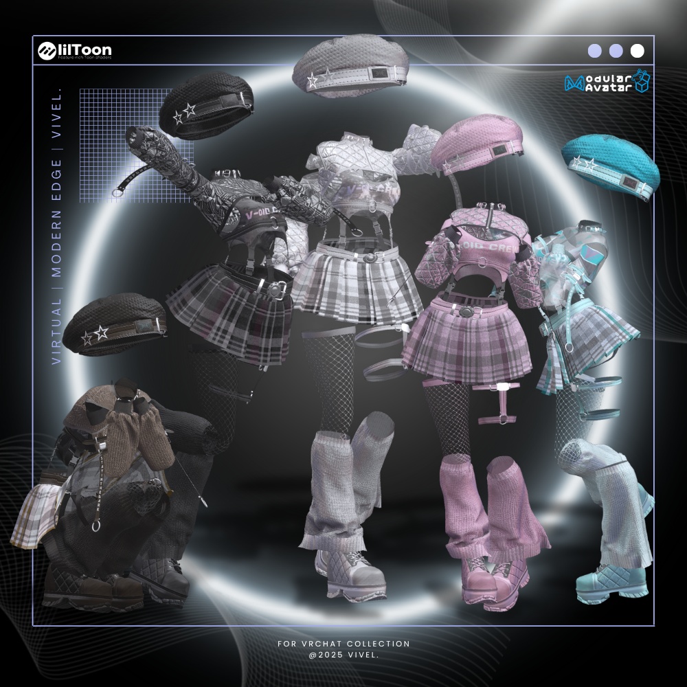 【5アバター対応】StarBeat☆スタービート【VRChat 向け/衣装/3Dモデル】