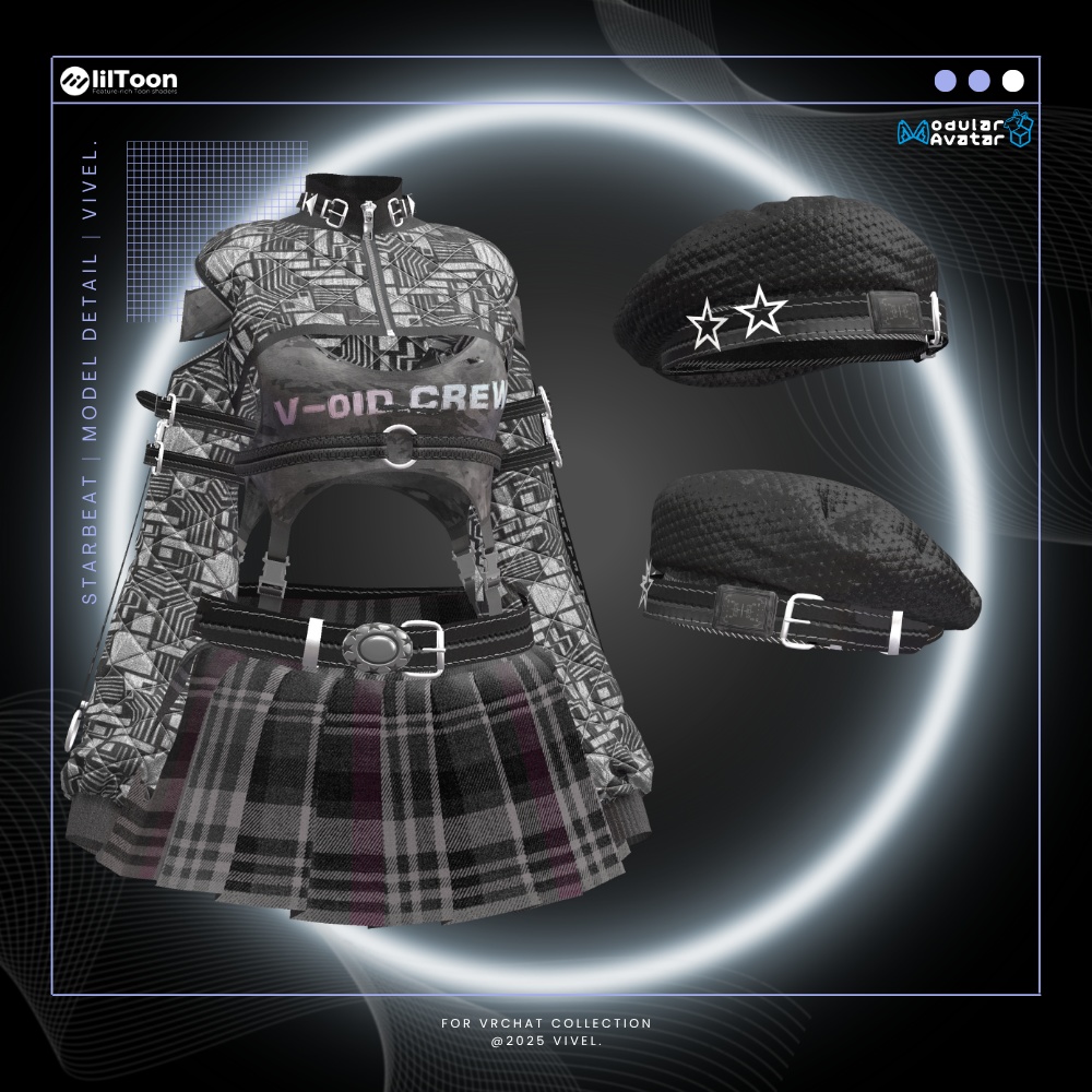 【5アバター対応】StarBeat☆スタービート【VRChat 向け/衣装/3Dモデル】