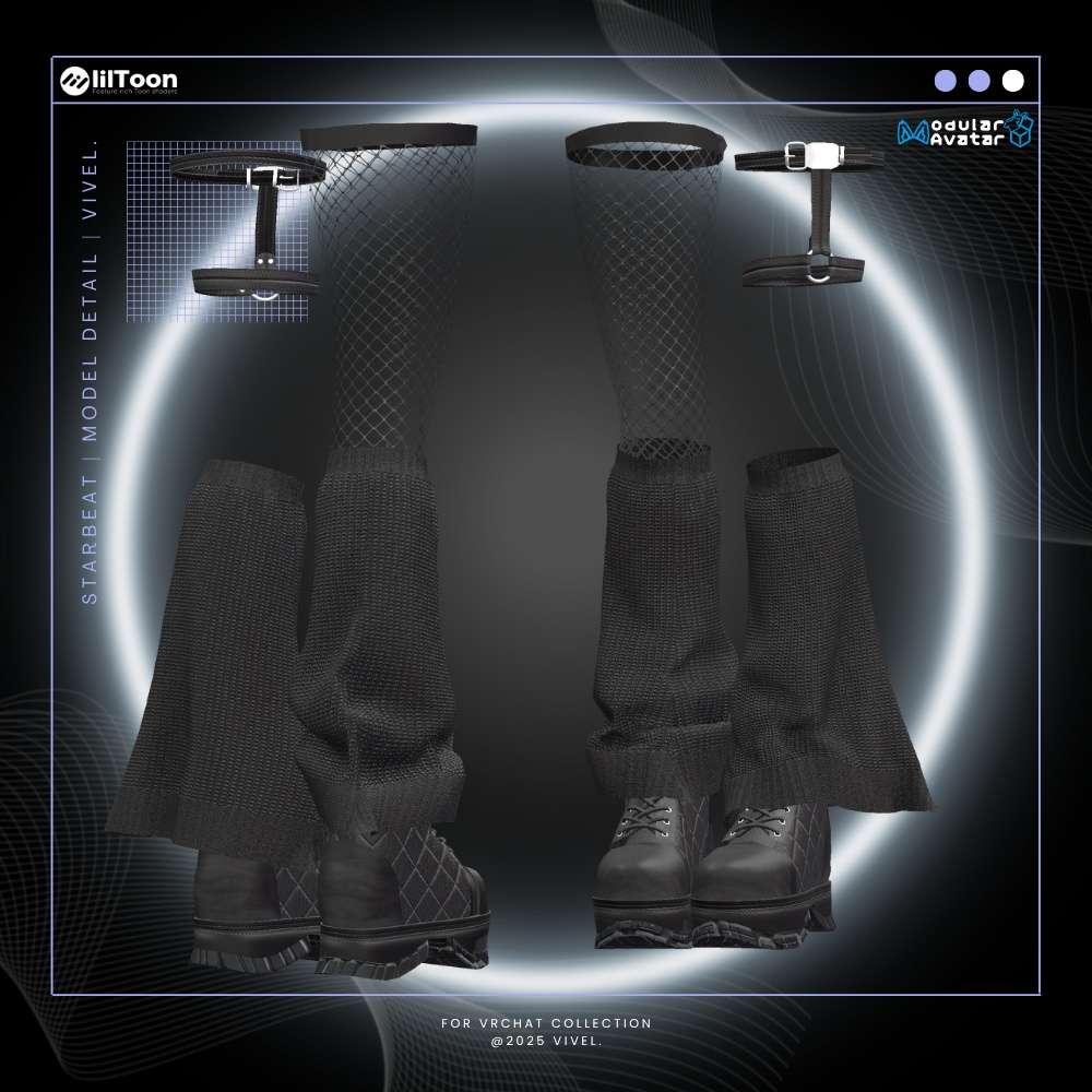 【5アバター対応】StarBeat☆スタービート【VRChat 向け/衣装/3Dモデル】