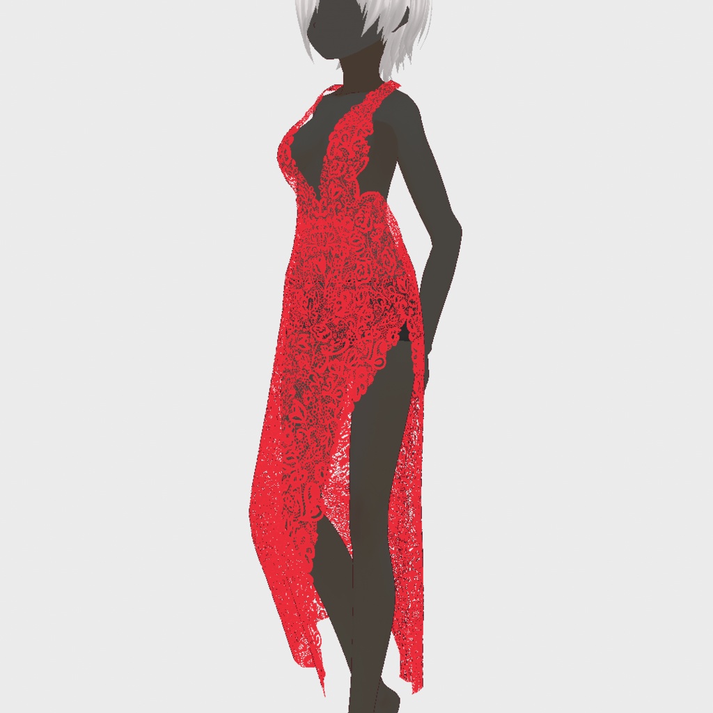 Red lace dress