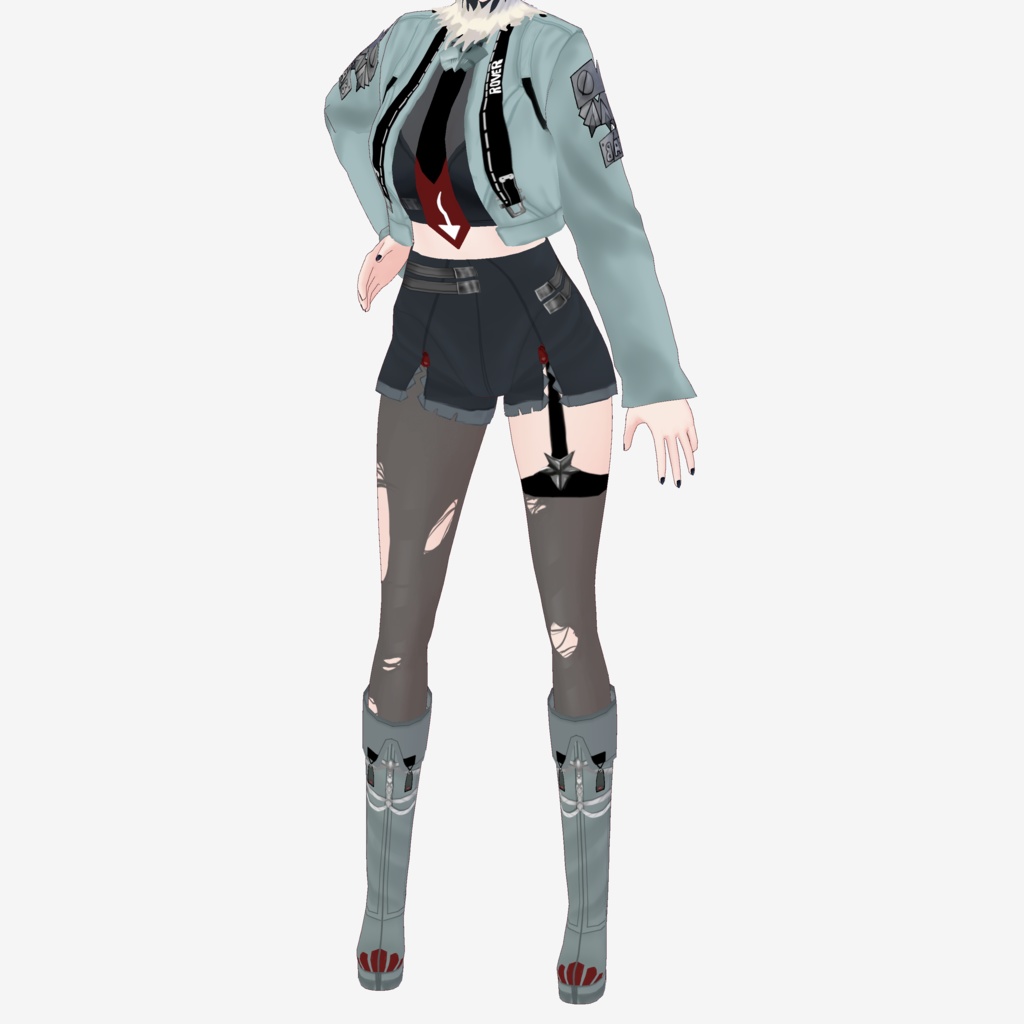 Jane Doe Zenless Zone Zero outfit (fixed emblem)