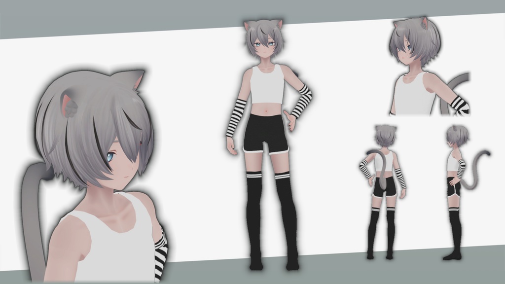 【4アバター対応】Femboy Outfit with Skirt | 男の娘スカート衣装セット