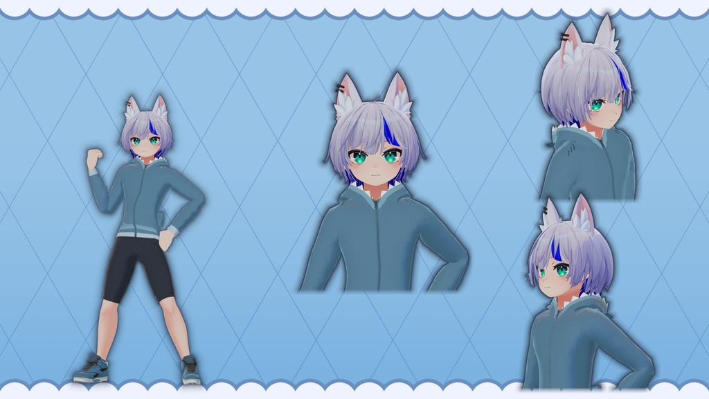 【3アバター対応】 Shark Hoodie | サメパーカー