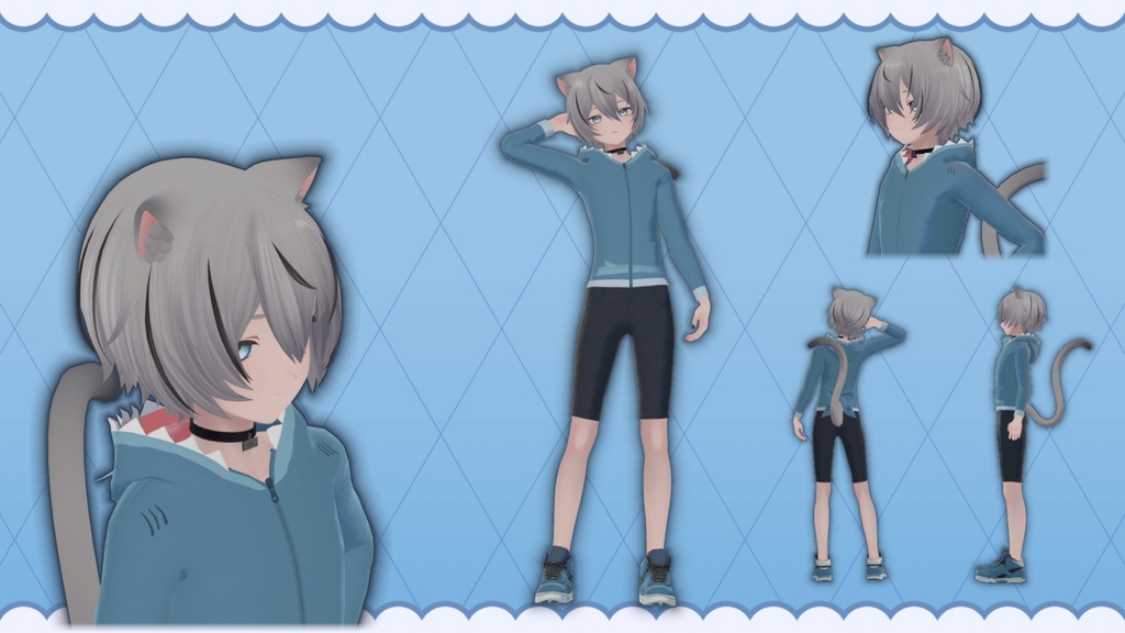 【3アバター対応】 Shark Hoodie | サメパーカー