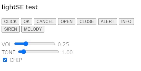 【無料】light SE （JavascriptのみのUI用SE音追加ライブラリ）
