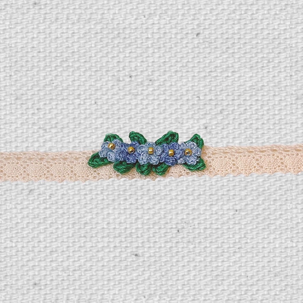 お花リボン(水色)