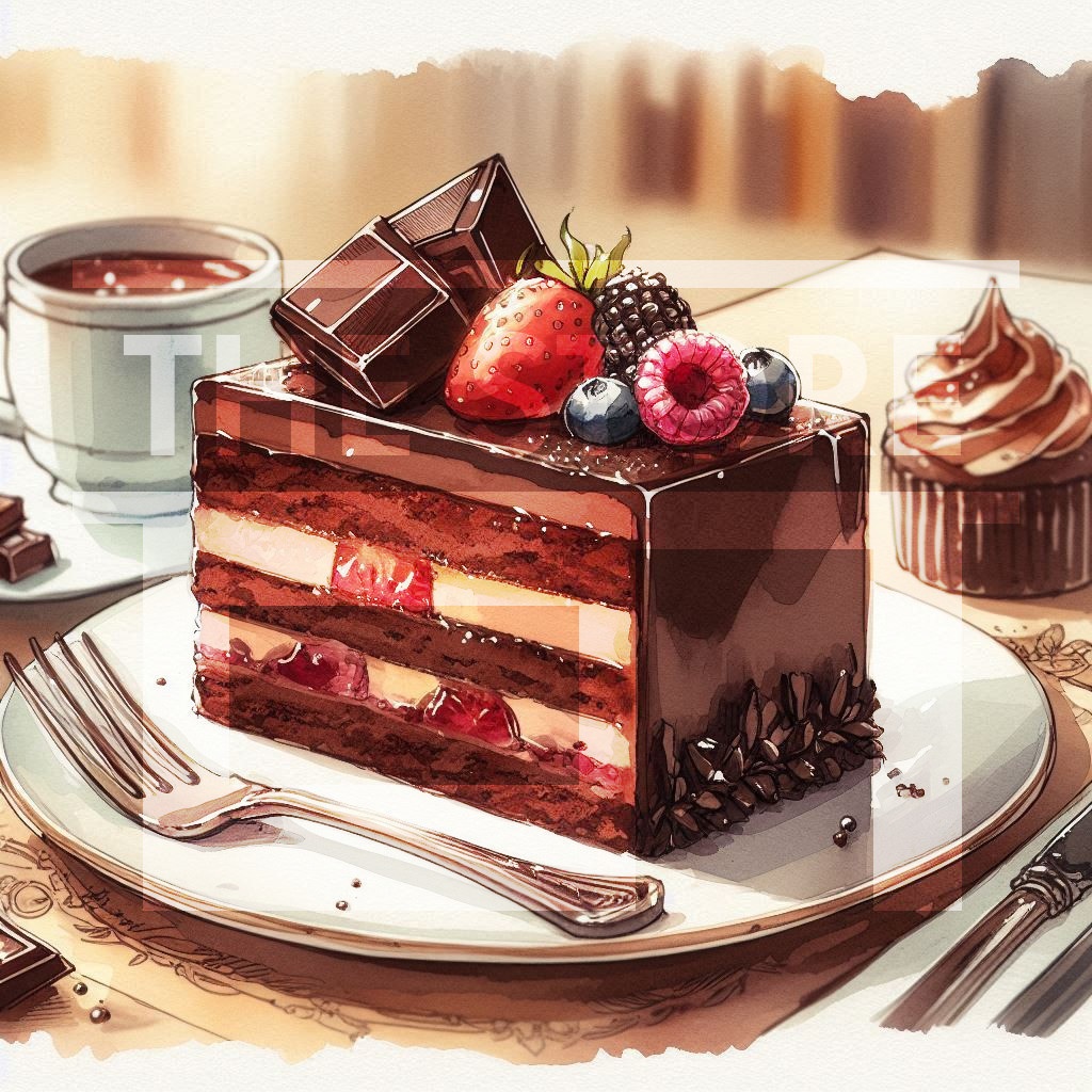 【イラスト素材】カフェのケーキ