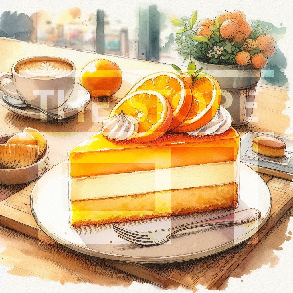 【イラスト素材】カフェのケーキ