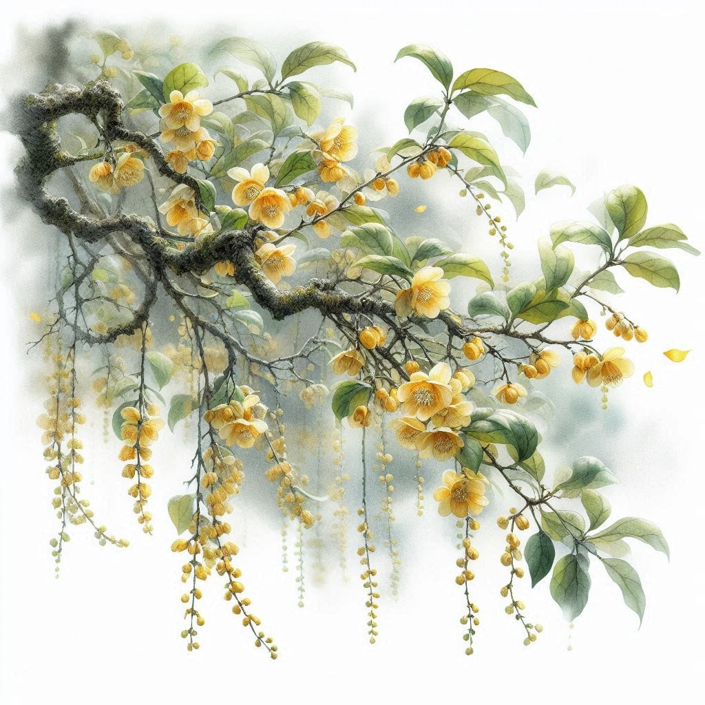 【イラスト素材】冬に咲く花のイラスト素材