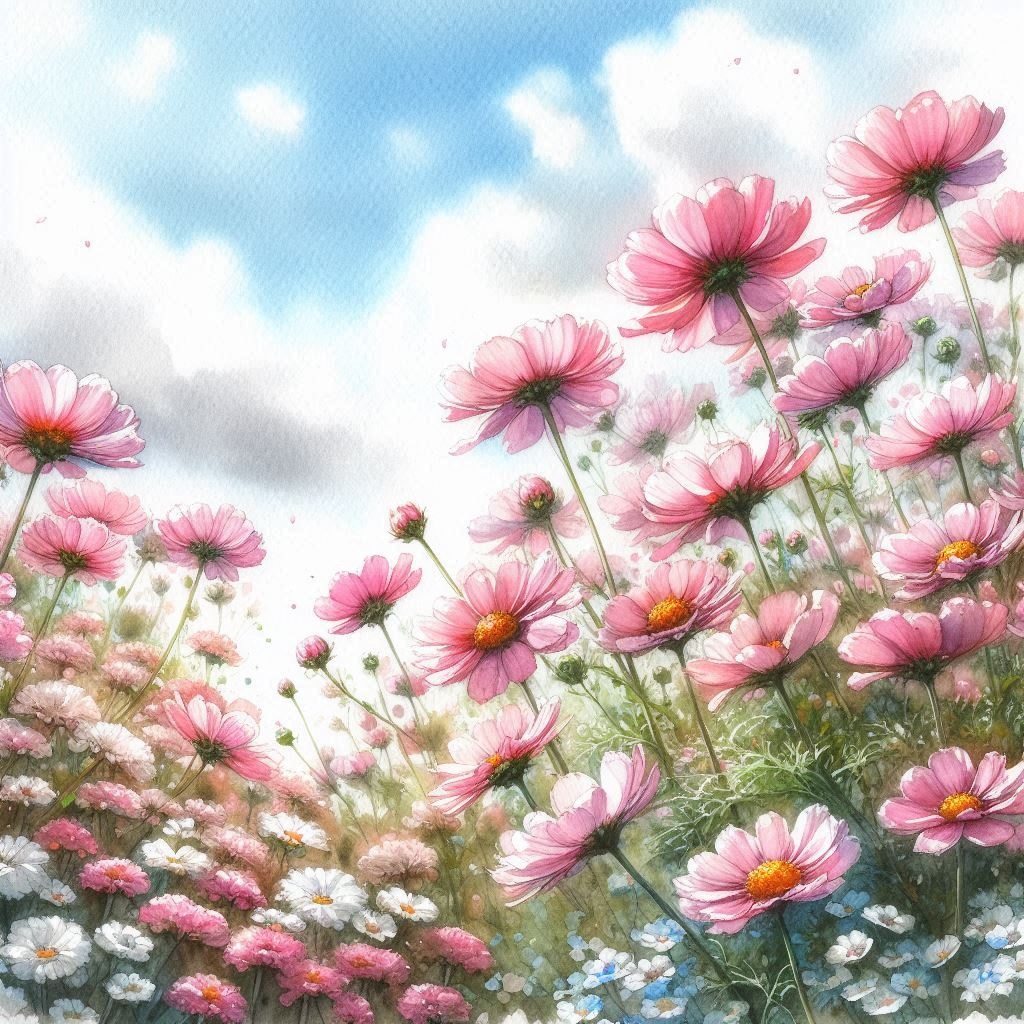 【イラスト素材】冬に咲く花のイラスト素材 4