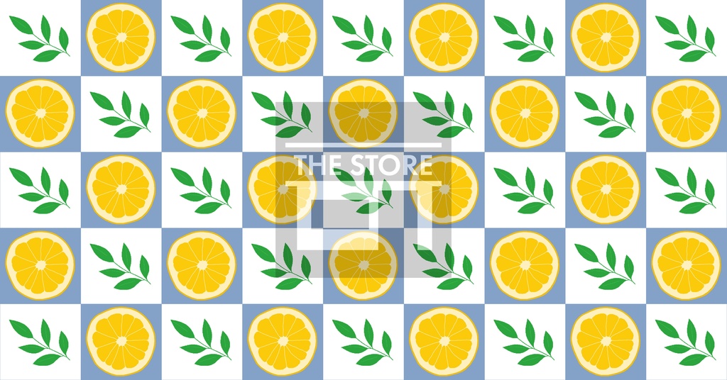 【イラスト素材】スライス柑橘類のパターン素材