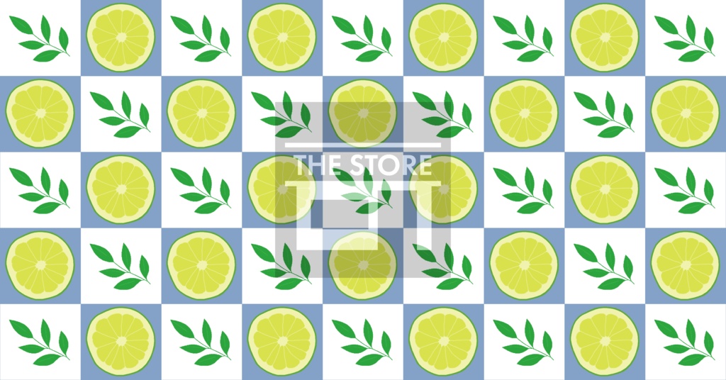 【イラスト素材】スライス柑橘類のパターン素材