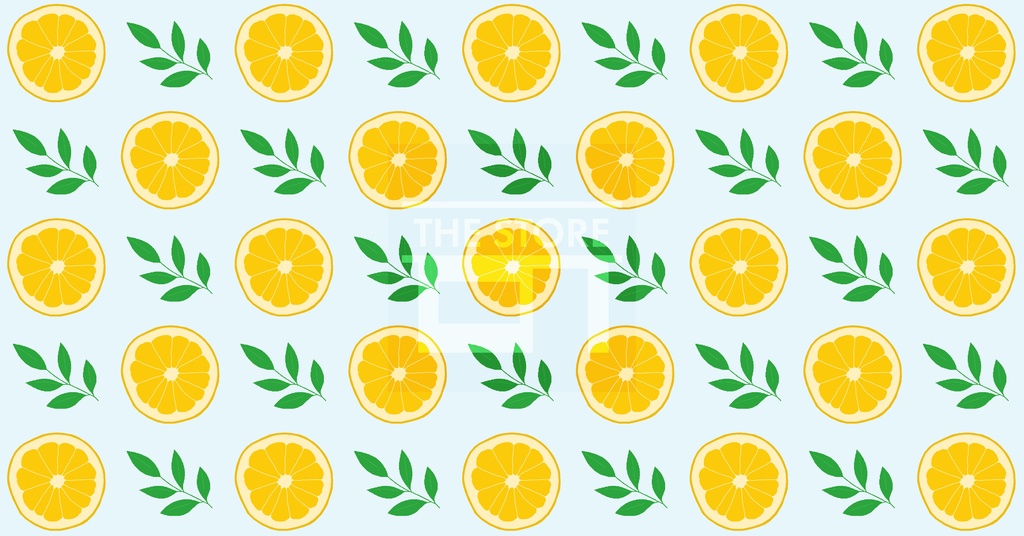 【イラスト素材】スライス柑橘類のパターン素材