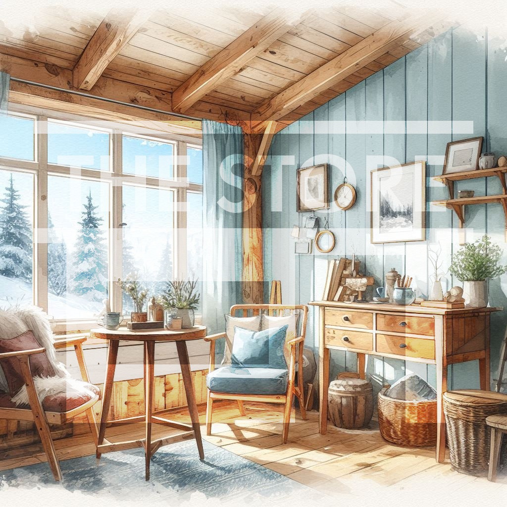 【イラスト素材】北欧の部屋のイラスト素材