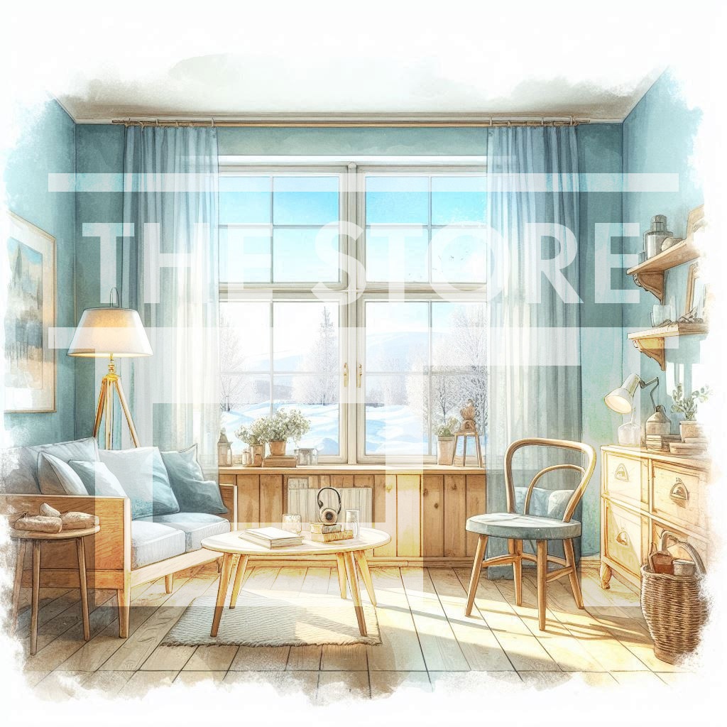 【イラスト素材】北欧の部屋のイラスト素材