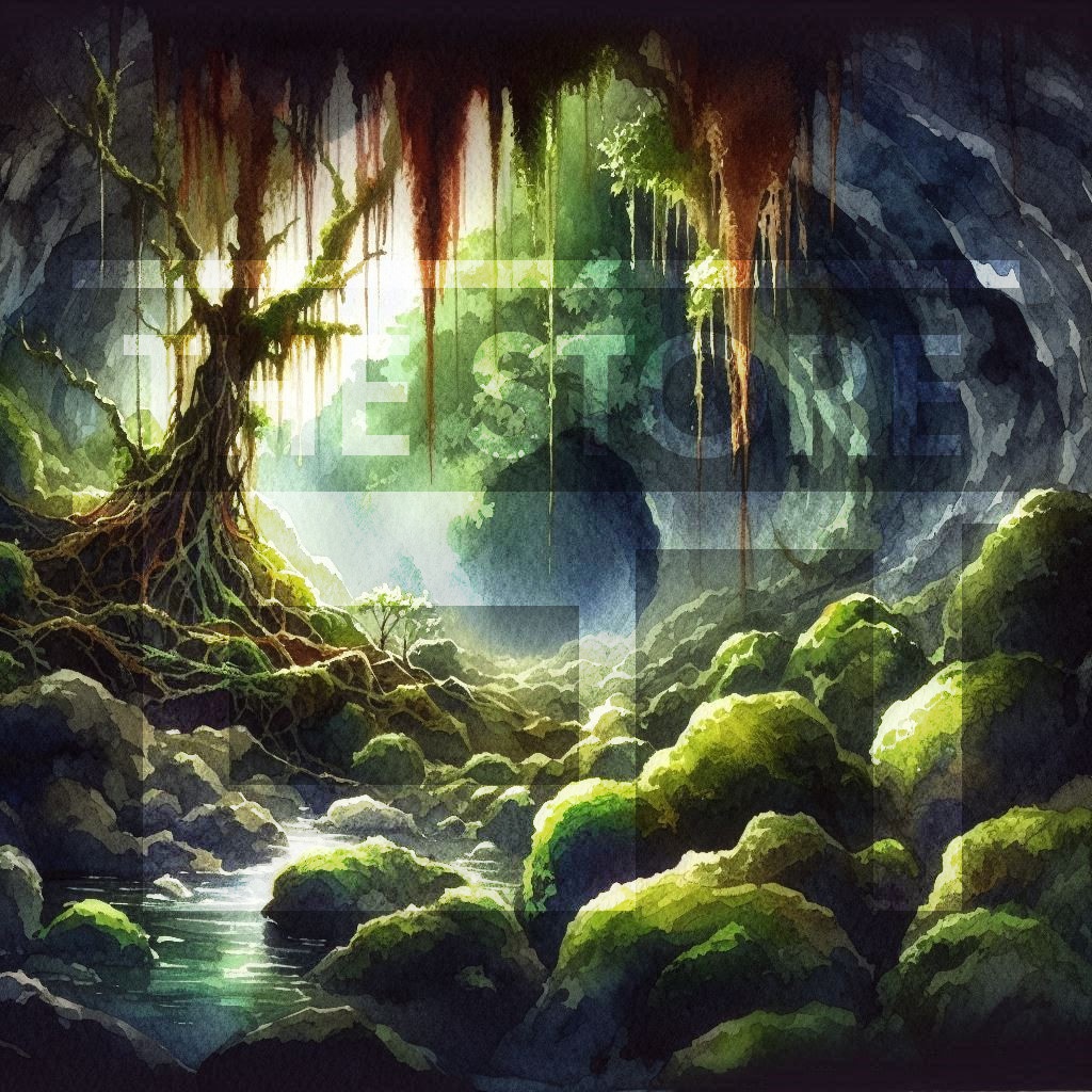【イラスト素材】洞窟のイラスト