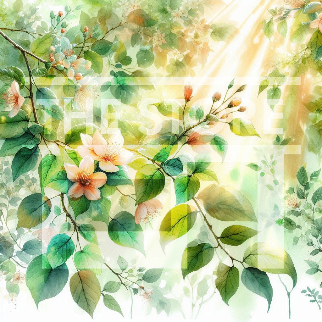 【イラスト素材】夏の葉っぱのイラスト