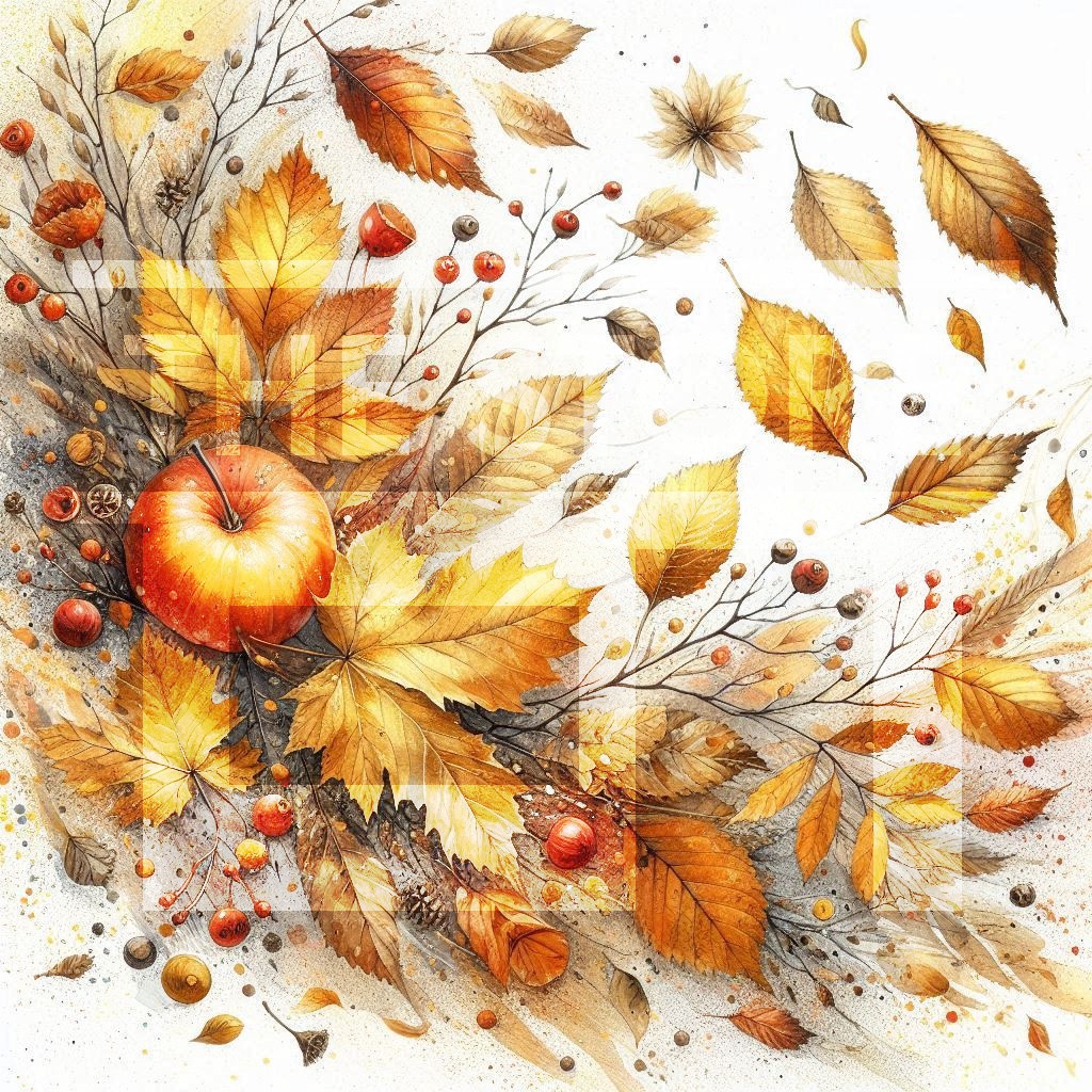 【イラスト素材】秋の葉っぱのイラスト