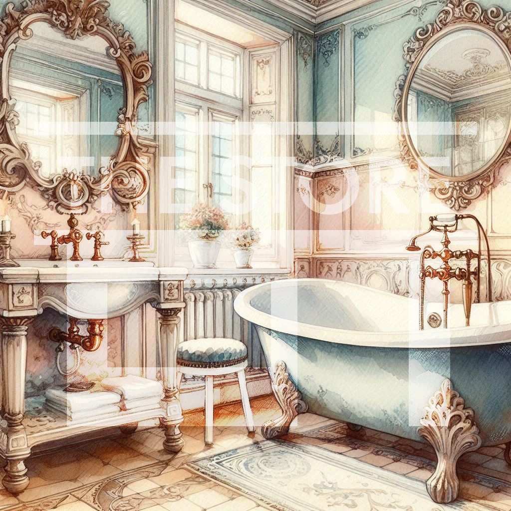 【イラスト素材】アンティークな部屋