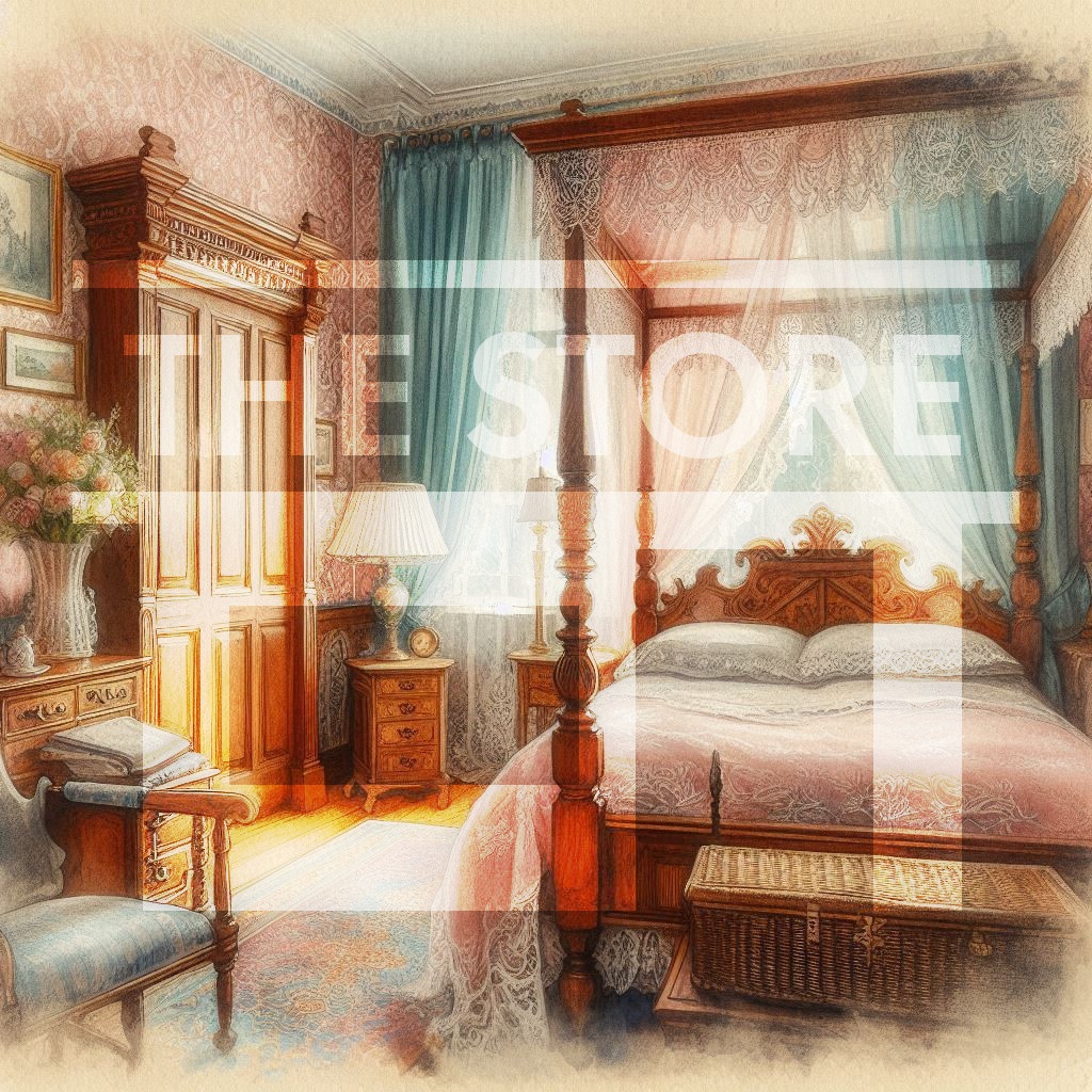 【イラスト素材】アンティークな部屋