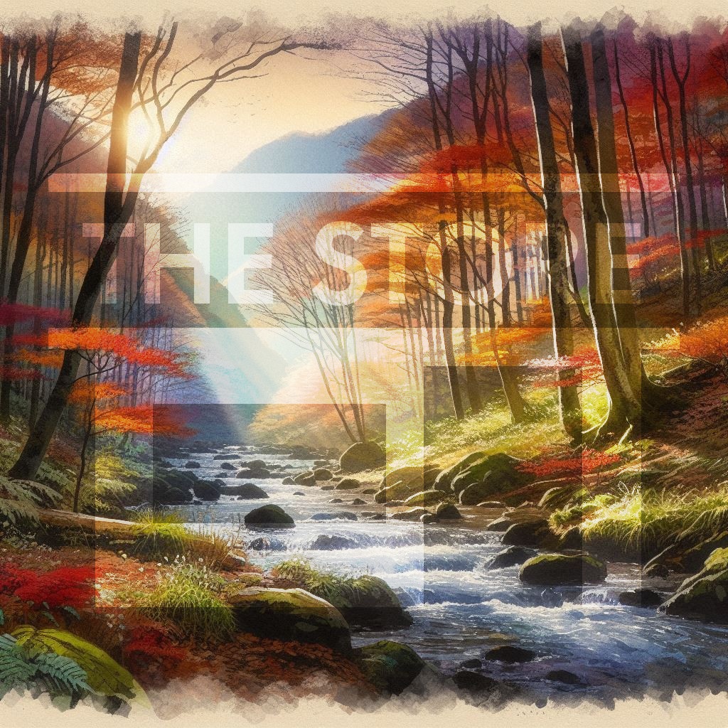 【イラスト素材】秋の山のイラスト素材