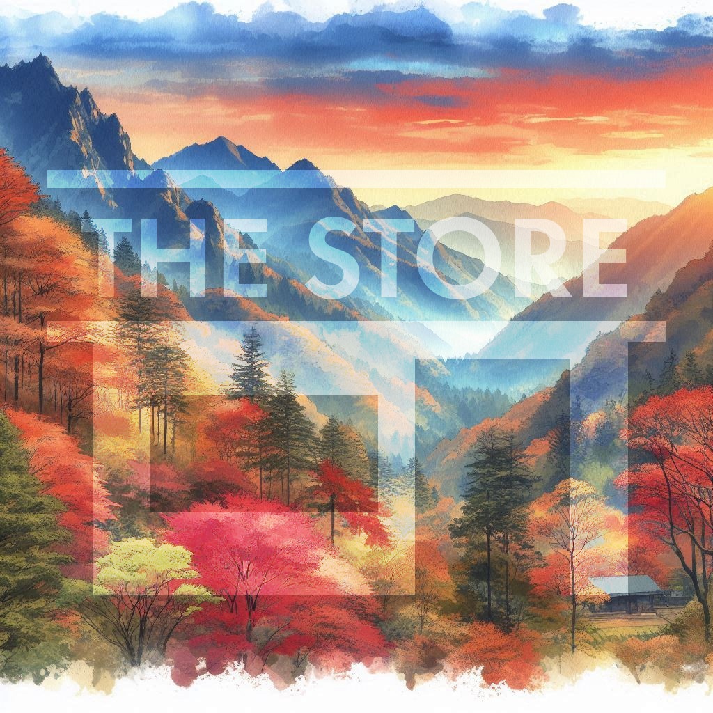 【イラスト素材】秋の山のイラスト素材