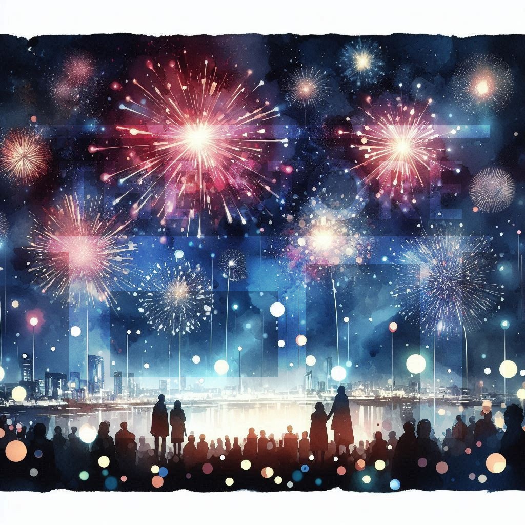 【イラスト素材】打ち上げ花火のイラスト