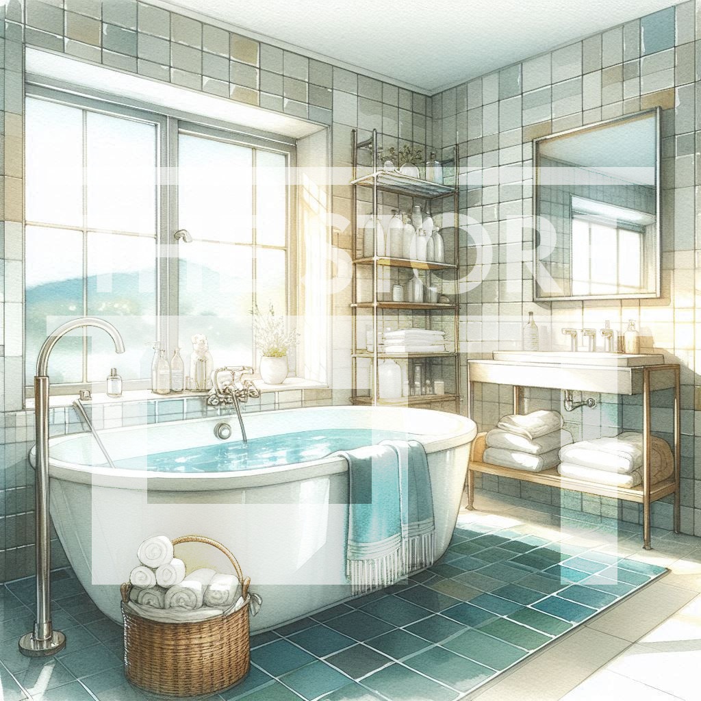 【イラスト素材】マンションの屋内