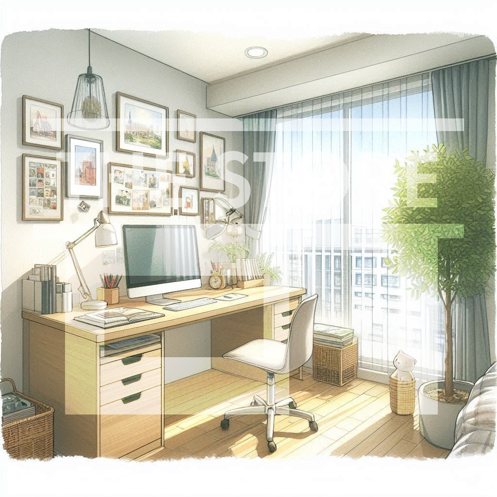 【イラスト素材】マンションの屋内