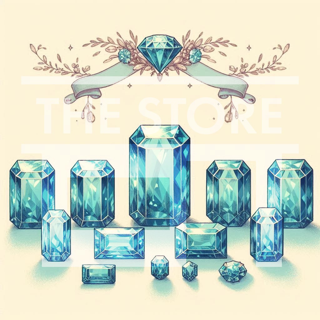 【イラスト素材】アクアマリン