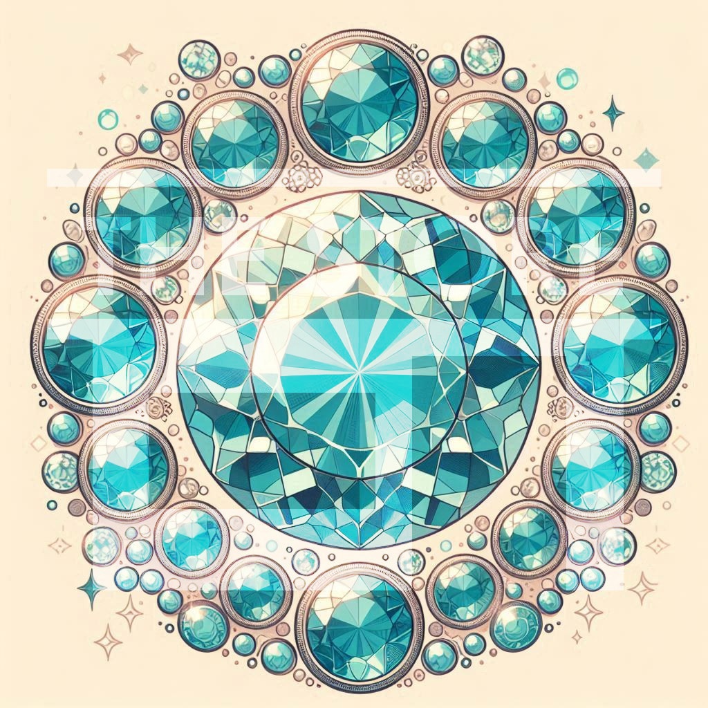 【イラスト素材】アクアマリン