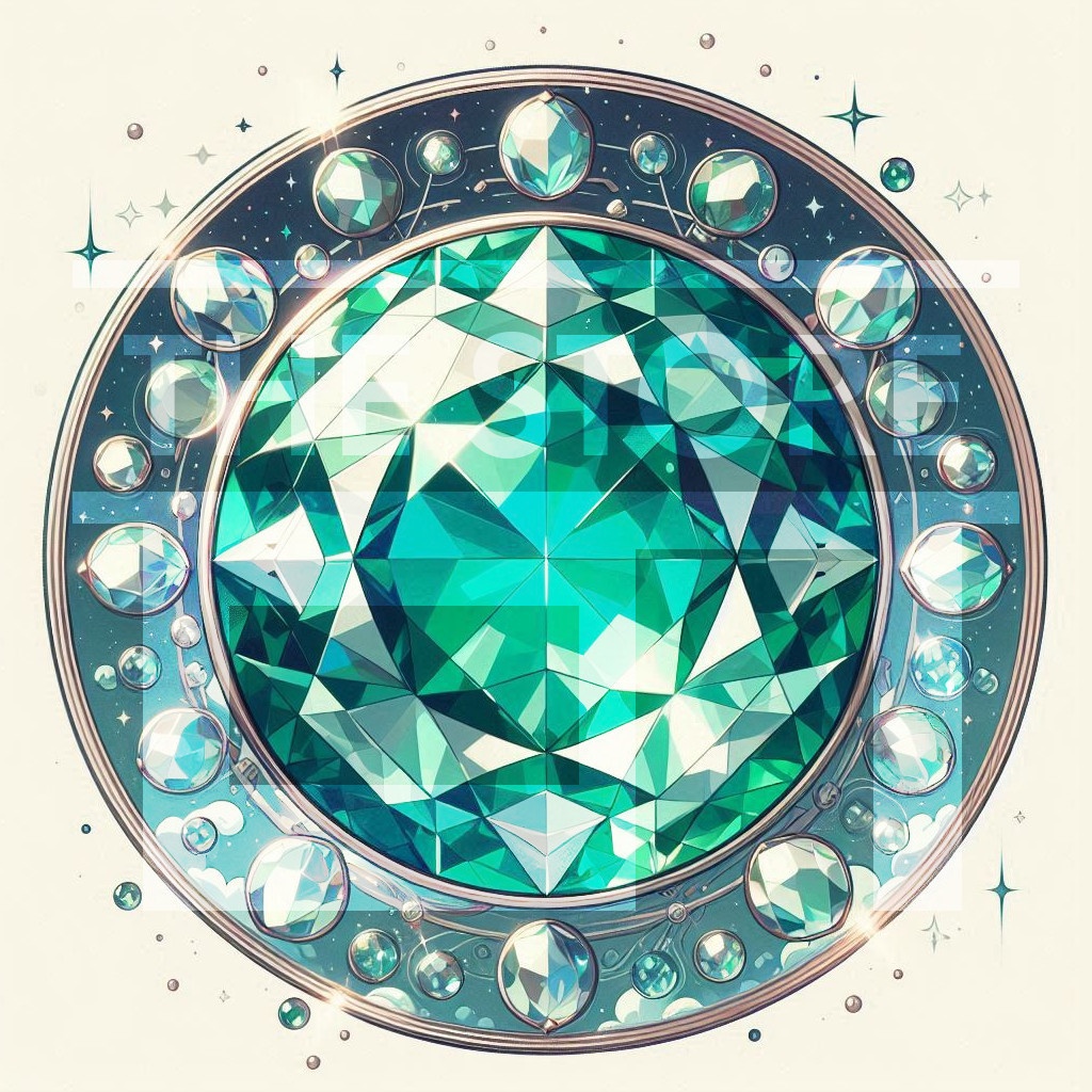 【イラスト素材】エメラルド