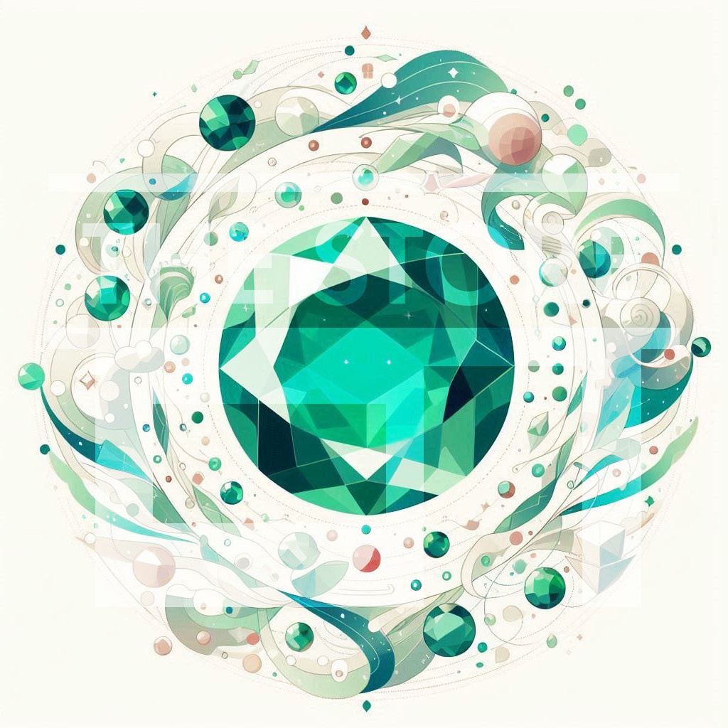 【イラスト素材】エメラルド
